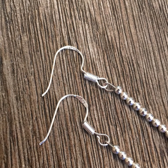 Sterling Silver Bead Earrings with Ladybug - Picture 8 of 14